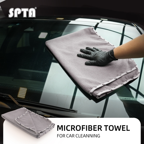 SPTA GSM400 Microfiber Waffle-check Edqeless Towel Car Washing Towel Soft Microfiber for Car Glass Car Care Cloth