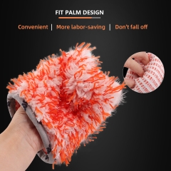 SPTA Finger Wheel Wash Mitt 165*140mm Professional Microfiber Wash Mitts Finger Wheel & Dusting Mitt, For Small Area Detailing