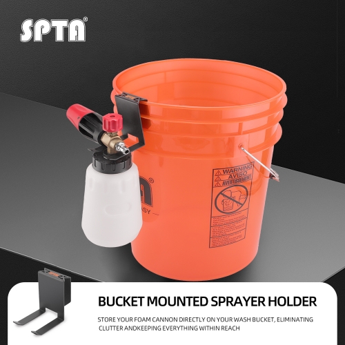 SPTA Universal Foam Cannon Bucket Mount - Ideal for Hanging Foam Cannons - Car Detailing Accessories & Supplies