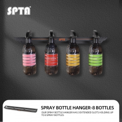 SPTA Detailing Spray Bottle Holder - Wall Mounted Mobile & Garage Detailing Equipment Organizer - Holds Up to 8 Sprayers