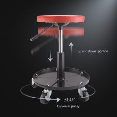 SPTA Detailing Mobile Stool,Pro Rolling Stool, Car Detailing Stool Chair, Stool with Wheels, Garage Organizer, Adjustable Height