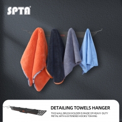 STPA Detailing Towels Hanger for 6 Towels At A Time Heavy-Duty Metal Wall-Mounted