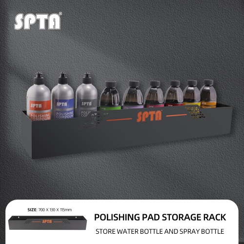 SPTA OT034 Chemical Liquid Storage Rack Easy Installation Wall Mounted Organization Tool for Car Detailing Garage and Workshop