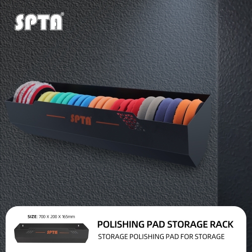 SPTA OT036 Polishing Pad Storage Rack Easy Installation Wall Mounted Organization Tool for Car Detailing Garage and Workshop