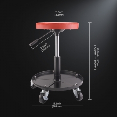 SPTA Detailing Mobile Stool,Pro Rolling Stool, Car Detailing Stool Chair, Stool with Wheels, Garage Organizer, Adjustable Height