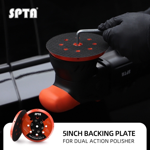 SPTA 5" 6" Sanding Pad Backing Plate for DA Polisher 125mm 150mm Self Adhesive Back Plate with Heat Emission Holes