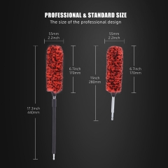 SPTA DF053 Straight handle Car Rim & Wheel Cleaning Brush Car Detail Brush Made With Rubber Plastic Handle For Cars&Trucks&SUV