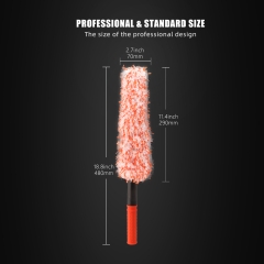 SPTA DF046 480*290mm Stright handle Car Rim & Wheel Cleaning Brush Car Detail Brush Made With Microfiber For Cars&Trucks&SUV