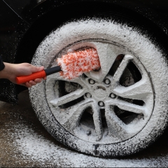 SPTA DF046 480*290mm Stright handle Car Rim & Wheel Cleaning Brush Car Detail Brush Made With Microfiber For Cars&Trucks&SUV