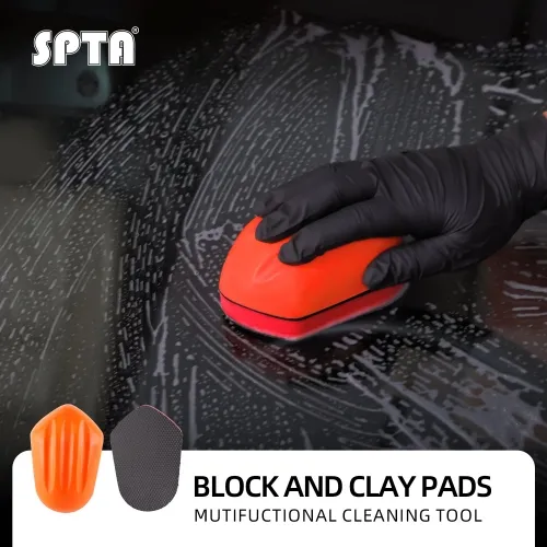 SPTA Car Cleaning Sponge Paint Magic Clay Car Care Paint Cleaner Bar Block Speed Clay Applicator For Waxing ​Auto Detailing Tool