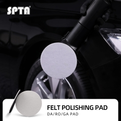 SPTA Car Glass Polishing Pad Rayon Fiber Polishing Pad Flocking Hook & Loop Backer For Random Orbital Polisher