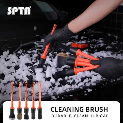 SPTA New 5pcs Mixed Material Detailing Brush Interior Cleaning Brush for Auto Detailing