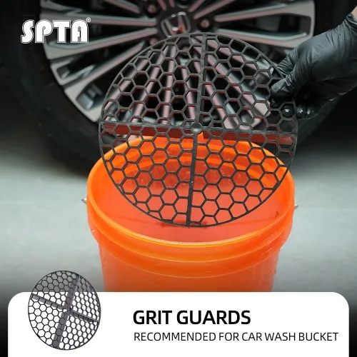 SPTA Grit Guards Universal Pad Washer Kit - Wash Bucket Filter Remove Dirt and Debris from Polishing pads for Car Wash, Black