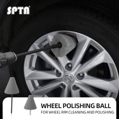SPTA PT125 Wheel and Rim Foam Drill Polishing Cone with 2 Shank, Polishing Ball,Care Car Polishing Car Detailing