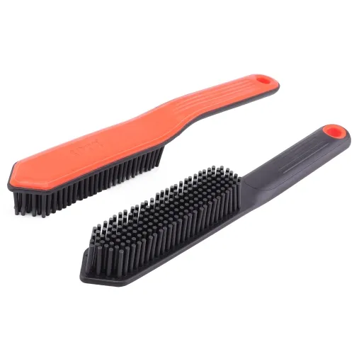 SPTA DF036 Black&Orange Pet Hair Brush Car Detailong Brush Made With Rubber Plastic Handle For Removing Leather Or Pet Hair