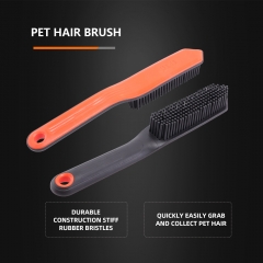 SPTA DF036 Black&Orange Pet Hair Brush Car Detailong Brush Made With Rubber Plastic Handle For Removing Leather Or Pet Hair