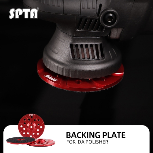 SPTA 5 Inch DA Backing Plate Aluminum Backer Pad For Dual Action Car polisher