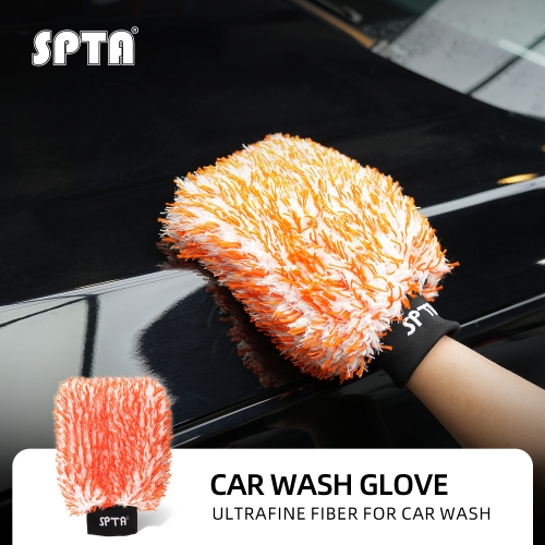 SPTA High Absorbent Scratch-free Soft Microfiber Car Wash Mitt Car Detailing Mitt Cleaning Dusting Glove