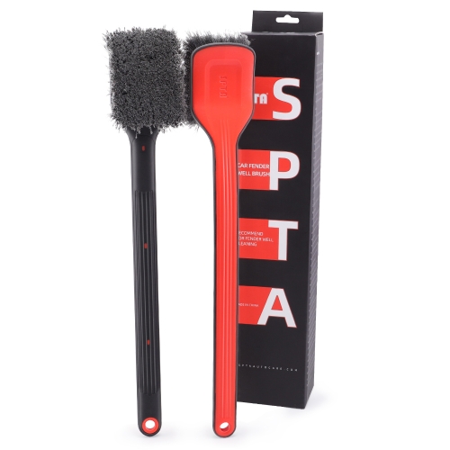 SPTA DF035 Black&Orange Car Detail Brush Detailong Brush For Car Interior Fabic Set Belt Leather Cleaning