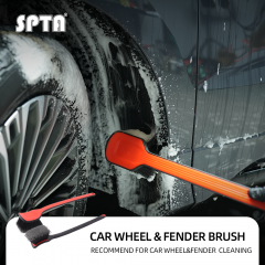 SPTA DF035 Black&Orange Car Detail Brush Detailong Brush For Car Interior Fabic Set Belt Leather Cleaning