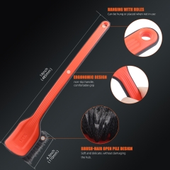 SPTA DF035 Black&Orange Car Detail Brush Detailong Brush For Car Interior Fabic Set Belt Leather Cleaning