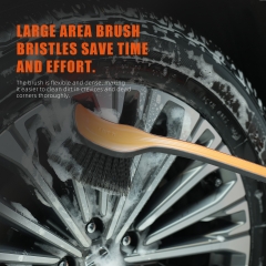 SPTA DF035 Black&Orange Car Detail Brush Detailong Brush For Car Interior Fabic Set Belt Leather Cleaning