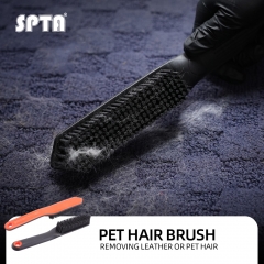 SPTA DF036 Black&Orange Pet Hair Brush Car Detailong Brush Made With Rubber Plastic Handle For Removing Leather Or Pet Hair