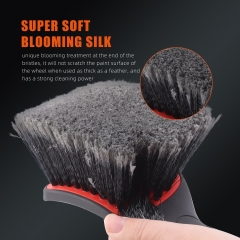 SPTA DF035 Black&Orange Car Detail Brush Detailong Brush For Car Interior Fabic Set Belt Leather Cleaning