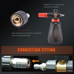 SPTA CS002 1Pc 335*150*125mm Car Foam Cannon,Pressure Washer Nozzle Tips, Foam Sprayer Cordless Pump Foam Cannon