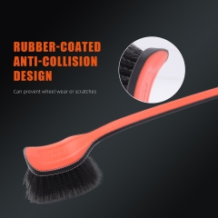 SPTA DF035 Black&Orange Car Detail Brush Detailong Brush For Car Interior Fabic Set Belt Leather Cleaning