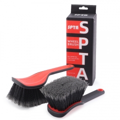 SPTA DF034 Black & Orange Car Weel&Rim Face Brush Made With PVC Bristle For Car Floor Mats Running Board Step Plates Cleaning