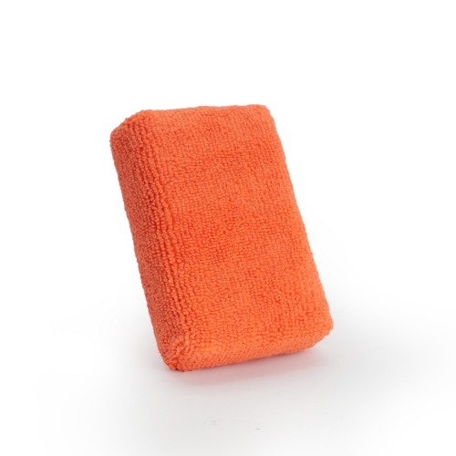SPTA WF005 Microfiber Applicator 125*80*30mm Orange Block Square Microfiber Wax Applicator for Auto Detailing Car Care