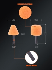 SPTA PT101 Black&Orange Flexible Shaft Set Constant Speed Output For Spot Repairs For Detail Small Area Car Polishing