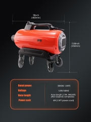 SPTA New 3000W Double Motor Car Air Blower Auto Detailing Dryer Blower
