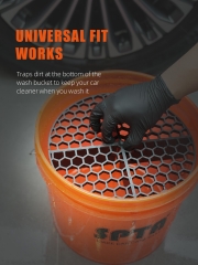 SPTA Grit Guards Universal Pad Washer Kit - Wash Bucket Filter Remove Dirt and Debris from Polishing pads for Car Wash, Black