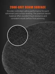 SPTA 5inch(125mm) 2000# Premium Denim Pad Orange Peel Removal Polishing Pad For Car Polisher