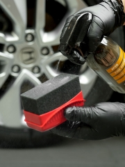 SPTA Dressing&Protectant Applicator Easy-to-Grip Soft Applicator Tire Gloss Dressing Pad Car Clean Foam Sponge
