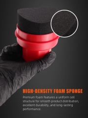 SPTA Dressing Applicator With Cover Sponge Applicator, Soft Sponge Applicator,Detailing Tool for Any Cars, Orange