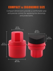 SPTA Dressing Applicator With Cover Sponge Applicator, Soft Sponge Applicator,Detailing Tool for Any Cars, Orange