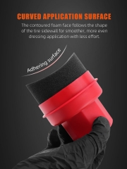 SPTA Dressing Applicator With Cover Sponge Applicator, Soft Sponge Applicator,Detailing Tool for Any Cars, Orange