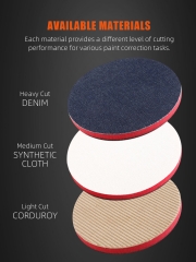 SPTA Car Orange-peel Removal Buffing Polishing Pad Denim Pad 1000 Grit 3