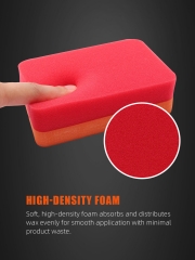 SPTA WF007 Ceramic Coating Sponge Applicator 120*80*35mm Orange For Removing Paint Overspray Without Scratcing Surfaces