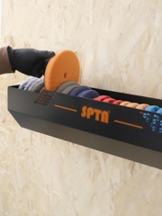 SPTA OT035 Polishing Pad Storage Rack Easy Installation Wall Mounted Organization Tool for Car Detailing Garage and Workshop
