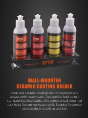 SPTA Ceramic Coating Holder 4 Bottles, 50ml to 100ml BLACK Metal Ceramic Coating Holder Spray Bottle Rack