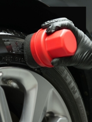 SPTA Dressing Applicator With Cover Sponge Applicator, Soft Sponge Applicator,Detailing Tool for Any Cars, Orange