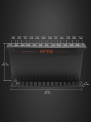 SPTA Brush and Trigger Bottle Holder Wall Mount Tool Holder Black 415*55*240mm Metalwall mounted brush rack metal bottle holder
