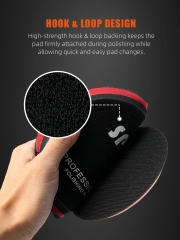 SPTA 5inch(125mm) 2000# Premium Denim Pad Orange Peel Removal Polishing Pad For Car Polisher
