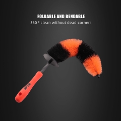 SPTA Car Rim & Wheel Cleaning Brush,Soft Bristle Small Long Car Tire Detailing Washing Tool for Exhaust Tips Engine, Vehicle Motorcycles Auto Truck SUV RV, No Scratches
