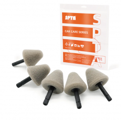 SPTA Mini Polishing Pads Set,5Pcs Gray 5mm Shank Flexible Shaft Cone Polishing Pads Set,Car Detailing Pads For Small Area for Flexible Shaft