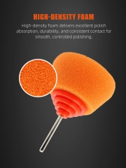 SPTA Mini Polishing Pads Set,5pcs Orange Flexible Shaft Flat Polishing Pads Set,Car Detailing Pads For Small Area for Flexible Shaft & Drill Attachment
